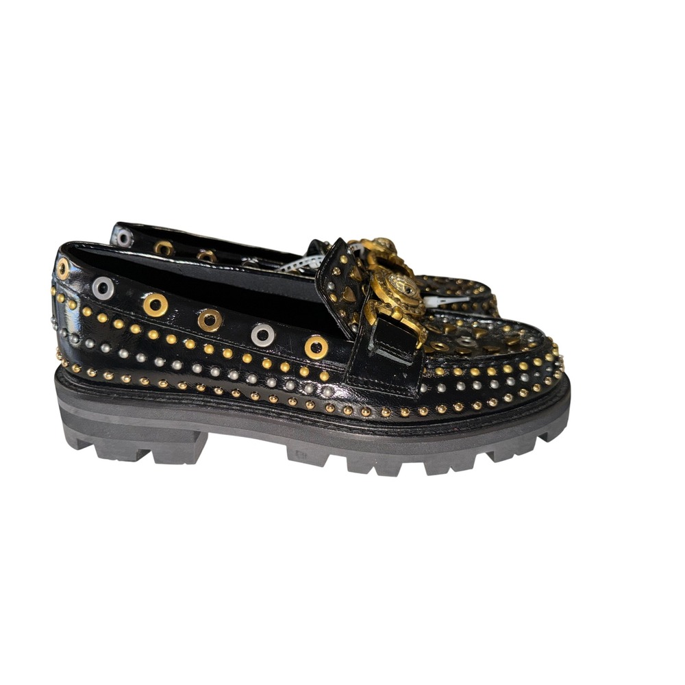 449. Kurt Geiger London Women's Mansion Studded Loafer Flats Size 36